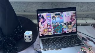 Amateur Stepdad catches stepdaughter masturbating and playing Project QT. Fucking stepdaughter. Nutaku-1