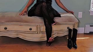 [K2S.CLUB] Ballbusting Bianca - Dominabianca - Nylon Stocking Foot Worship Findom Drain - 4K 2160P-7