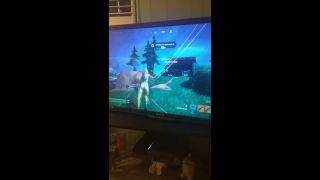 kinkycouple4ever - Wife gets mad and angry that I jerk off next to her while she her night gown is up, while she gaming-7
