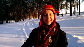 russian amateur porn video First Time PUBLIC Blowjob in Winter Laruna Mave [FullHD 1080P], laruna_mave on teen-2