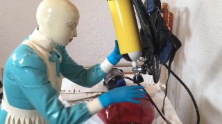 Rubber Electro Clinic - Elise Graves and Anna Rose - latex - medical clinic - electro - Stanley Jr. - gas mask - forced orgasms - [Feet porn]-8