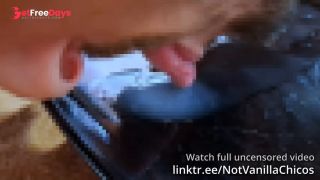 Mistress makes slave cum by making him rub his penis on a plate and then makes him lick all the cum-9