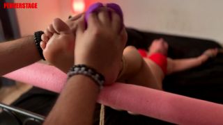 Paulinas sexy soles being tickled, licked and oiled Perverstage (Fetish porn)-6