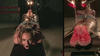 Hot Wax On Katrinas Soles - Tightly Tied And Ballgagged Q...-3