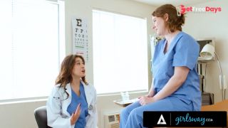 Gynecologist Chloe Surreal Gives Naturally Stacked New Intern a Breast Exam ...-2