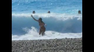 Naughty waves and the bikini went  off-2