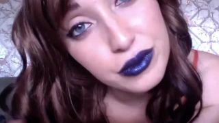 online adult clip 17 Bratty Ivana - Ruin in Blue - lipstick tease - femdom porn nylon femdom-5