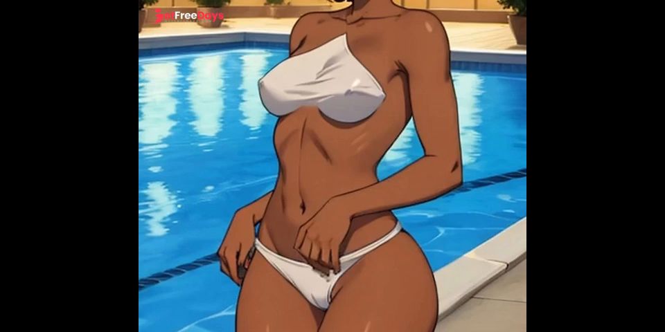 I have a white bed in my Backyard and let me show you my new bikini Roleplay ASMR