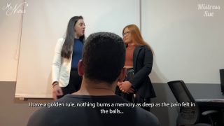 online adult video 3 Mistress Nara Neveu – Nara And Sue Teach Their Trainee A Lesson Hell Never Forget | slave | threesome knicker fetish-7