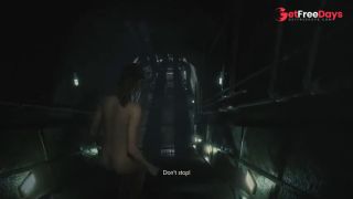 NAKED Claire Redfield in Resident Evil 2 gameplay part 2-8