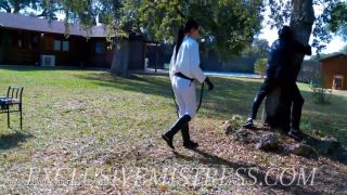 LoyalFans: Mistress Isis Spain - VS77 Outdoor Whipping and Slave Resistance Test Part 2  Punishment Punishment-9