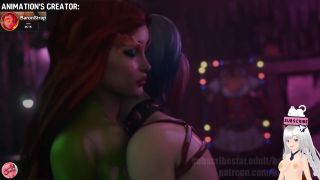 Jazziuu - Harley Quinn and Poison Ivy suck each other's pussy and hot kisses (BaronStrap animation) - Jazziuu-1