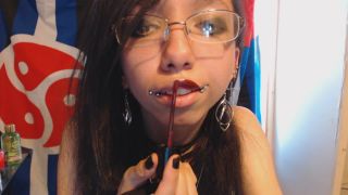 online clip 25 Miss Alice the Goth – Dark Red Lipstick Playing With Tits Out on amateur porn amateur 18 video-1