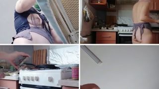 Verified Amateurs Hairy brunette pussy, big tits, sensual hairy woman in the kitchen. Sexy milf, hairy pussy, big ass,-8