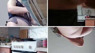 Verified Amateurs Hairy brunette pussy, big tits, sensual hairy woman in the kitchen. Sexy milf, hairy pussy, big ass,-9