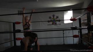 free porn video 32 femdom face dildo Kisa Kicks - Kisa finishes wrestling training by ballbusting pervy trainer - FullHD 1080p, femdom on fetish porn-7