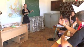 Russian Students And Teacher Having Orgy In The Classroom-2