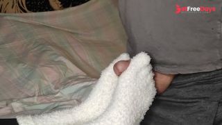 [GetFreeDays.com] Loulou Insisted on a SOCKJOB with her WHITE Fuzzy socks Adult Video June 2023-9