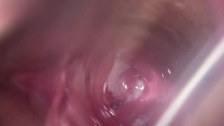 Cute PussyCamera deep inside Mia's tight creamy pussy, Internal view-2