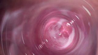 Cute PussyCamera deep inside Mia's tight creamy pussy, Internal view-7