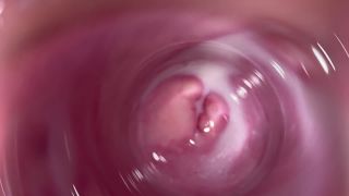 Cute PussyCamera deep inside Mia's tight creamy pussy, Internal view-8