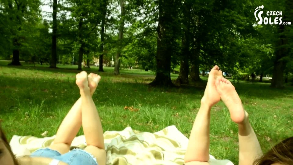 Czech SolesTwo Barefoot Girls In Park Having Their Feet Worshiped By A Stranger (Foot Worship, Public Feet) - 1080p