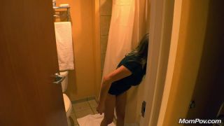 Hot latina MILF gets a bathroom  quickie-9