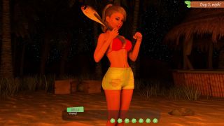 FemboyyGames - Lewd Island #7 - Another evening on a deserted island by a campfire with a beautiful girl!-8