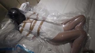fan xiao xiao BDSMFXX-SM-06无限抽打  口水不断 性格连体白丝袜配白衬衣还算搭吧-8