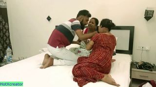 Desi bengali hewife and sister threesome sex come and fuck us.-3