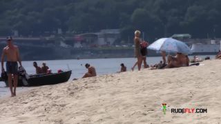 Girl nudist masturbation at  beach-8