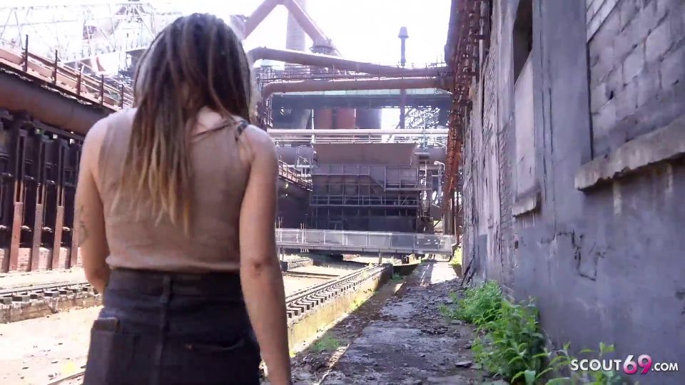 GERMAN_SC0UT - Slim Dreadlocks Girl Nicky Seduce To Public Sex At Pickup Casting - Shaved