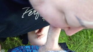 BBW we came with my stepmom by car to the park where she sucks my dick and swallows cum-6