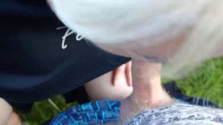 BBW we came with my stepmom by car to the park where she sucks my dick and swallows cum-8