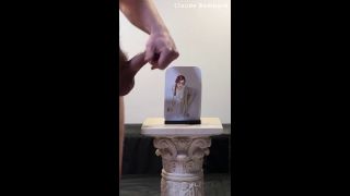 Claude Bombard - Claude Bombard defaces artwork of Penny Pax, cums on her glasses, face and tits | art cumshot-1