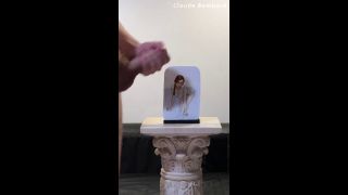 Claude Bombard - Claude Bombard defaces artwork of Penny Pax, cums on her glasses, face and tits | art cumshot-2