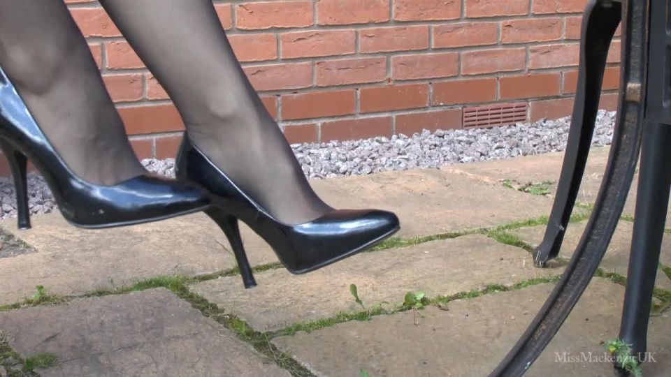 Miss Mackenzie - Watch My Nylon Feet in High Heels Swing In Front of You Foot!