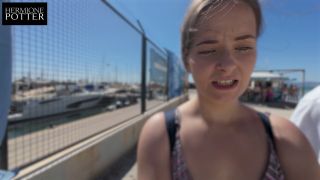 Hermione Potter - A boat, a facial, and a cumwalk on the balcony. Everyone can see me. Adult VLOG! 1080P - Cum walk-6