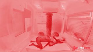 Precious Natassia Dreams and Bodgar anal conexion  strap in front of GIANT DILDO-7