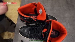10 Cumshots on RedBlack Adidas hardcourt big logo-2
