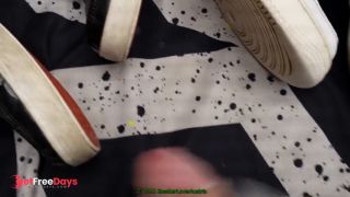 10 Cumshots on RedBlack Adidas hardcourt big logo-3