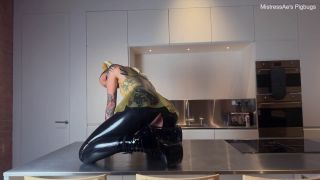 MistressAe's Latex Doll Squirts on Countertop in HD Femdom T-3