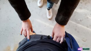 Anny walker - juicy blowjob in public and colorful ending on the ass-1