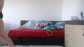 PinkyMadame - Amateur mom does naked yoga. Latina big ass, big tits.-5