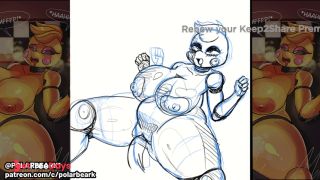 Fnaf toy Chica filled fanart timelapse-1