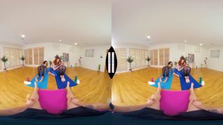 Naughty Athletics with Ashley Lane, Lacy Lennon & Maya Bijou in Stretching the boundaries of downward dog with hot yogis Ashley Lane, Maya Bijou and Lacy Lennon - VR Remastered.-1