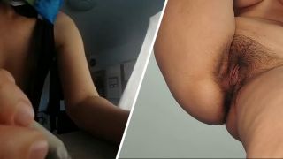Fetish Amateur wife fingering to orgasm. Latina hairy pussy, big ass.-8