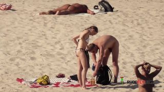 Naturist doll not shy about posing nude at the  plage-1