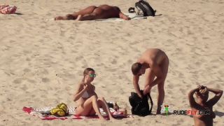 Naturist doll not shy about posing nude at the  plage-2