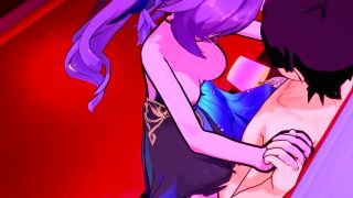 Wet Waifus - Keqing Invites you to a Love Hotel to Fuck you Senseless - Genshin Impact-1